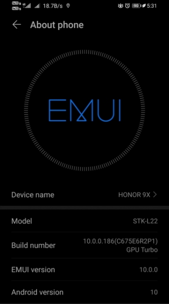 <br />
						Honor 9X получил стабильную версию Android 10 с оболочкой EMUI 10<br />
					